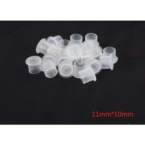 YILONG Wholesale 10*11mm 1000pcs Steady Plastic Tattoo Ink Cap Transparent Disposable Ink Caps Selfstand Tattoo Ink Cups