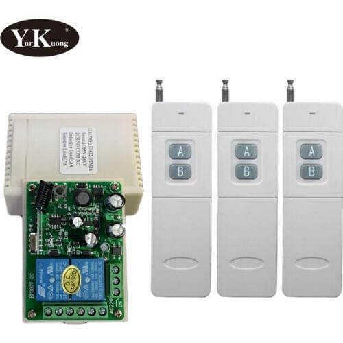 Long Distance Remote Control Switch AC 110V 220V 120V 240V Light Lamp Fan Push Button Remote Switch NO COM NC 315 433 mhz