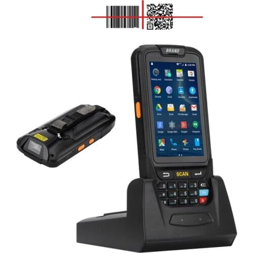 Android Industrial PDA handheld device 1d 2d barcode scanner with 13.56 MHz RFID WIFI GSM Warehouse service reader