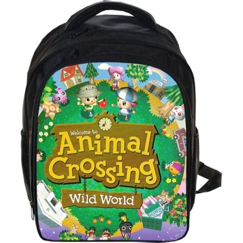 13 Inch Animal Crossing Backpack Cartoon Kindergarten Backpacks Boys Girls Children School Bags Kids Book Bag Gift