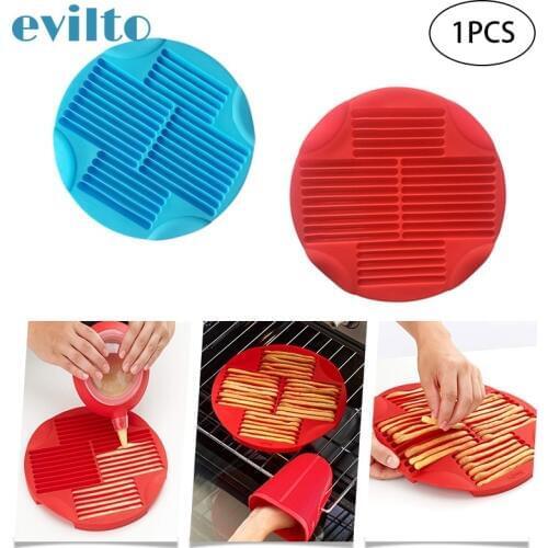 Evilto Silicone Finger Shape Biscuit Molds DIY Chocolate Fandont Lollipop Mold Long Strip Cookie Baking Tray Stick Tool