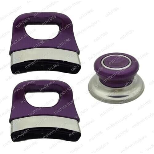 Universal Replacement Cookware Kitchen Accessory Knob Screw Handle Pan Hand Grip Handle Cover 1 SET Purple HT-TT0001-5