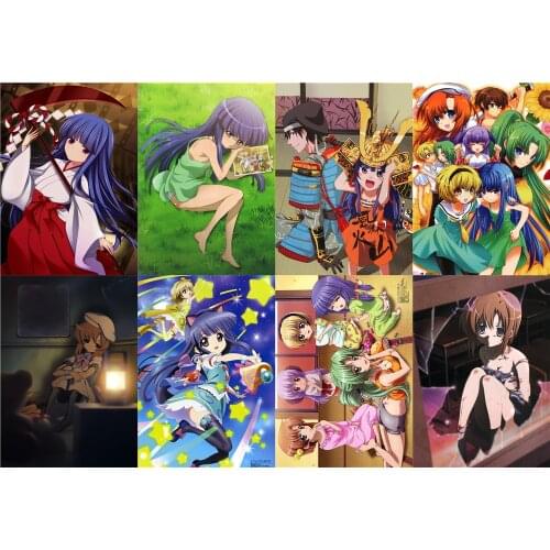 When They Cry Furude Rika Ryuuguu Rena Dropkick Polypropylene A3 8 pieces Posters wall poster PPP128