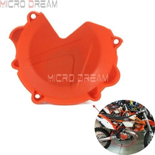 Motocross Enduro MX Clutch Cover Protection Guard Orange For SX/XC/EXC/XCW 250/300 2013-2017