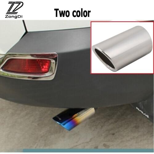 ZD 1PCS For Toyota Rav4 Rav 4 Accessories 2013 2014 Automobiles Car Exhaust Tip Muffler Pipe Cover 2Color Stainless steel Chrome