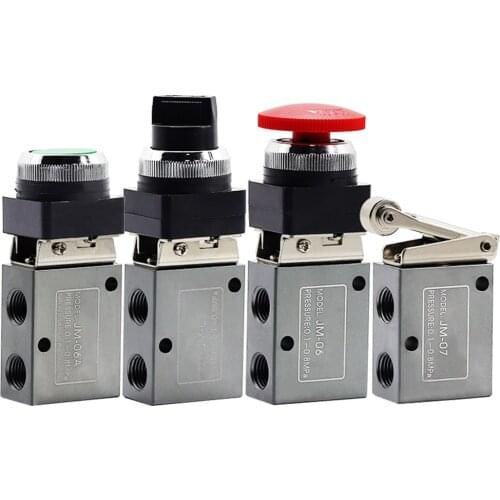 1/4" JM Series 2Position 3 Way Pneumatic Mechanical Valve JM-05 JM-06 JM-06A JM-07 Air Hand Manual Control Valve