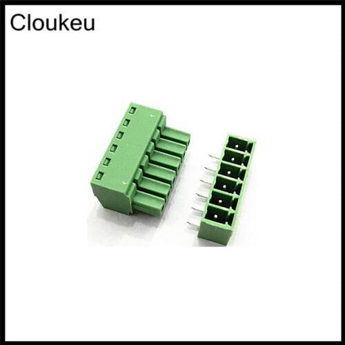 15EDG3.81 6P Bending pin Connecting terminal 2EDGK 3.81mm 6Pin Connector 2EDG3.81-6PL Plug+Socket 10Sets