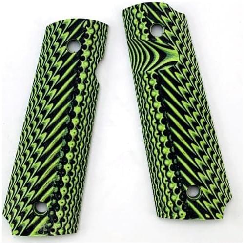 2Pieces tactics pistol 1911 Grips Green G10 Grips custom Grips CNC Material 1911 accessories