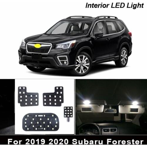4 Pcs Led Xenon White Light Interior Package Kit For 2019 2020 2021 Subaru Forester door Trunk Dome License Plate Lamp