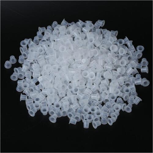500 Pcs 8mm Small Tattoo Ink Cups Caps for Needle Tip Grip Power Supply Sm