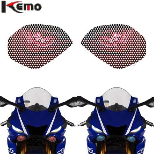 For Yamaha YZF R1 2015 2016 2017 2018 Motorcycle Accessries 3D Front Fairing Headlight Sticker Guard Head light Stickers