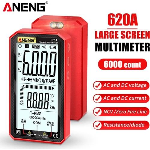 ANENG 4.7-Inch LCD Display AC/DC Digital Multimeter Ultraportable True-RMS Multimeter Auto-Ranging Multi Tester