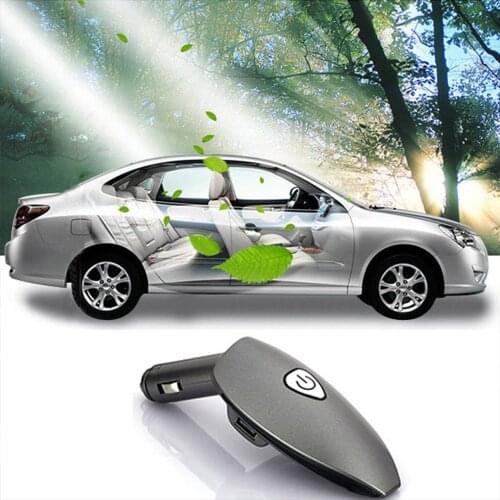 Vehicle Air Purifier Lonizer Ionic Air Purifier Cleaner Remove Odor Interior Auto Air Fresh Freshener Oxygen Bar
