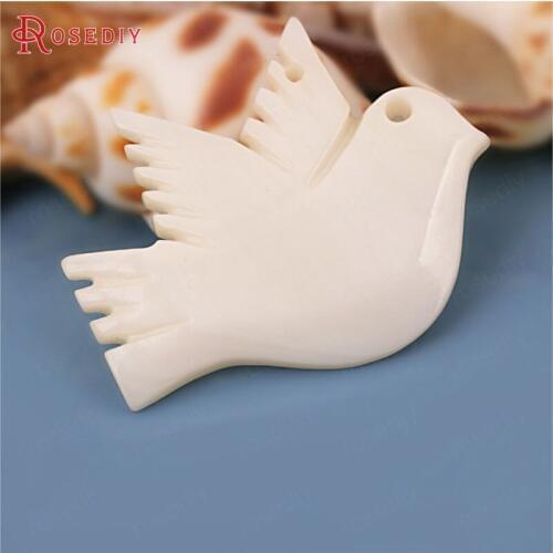B130)6 pieces 25x20mm Natural Color Natural Freshwater Shell Pigeon Charms Pendants Diy Jewelry Findings Accessories Wholesale