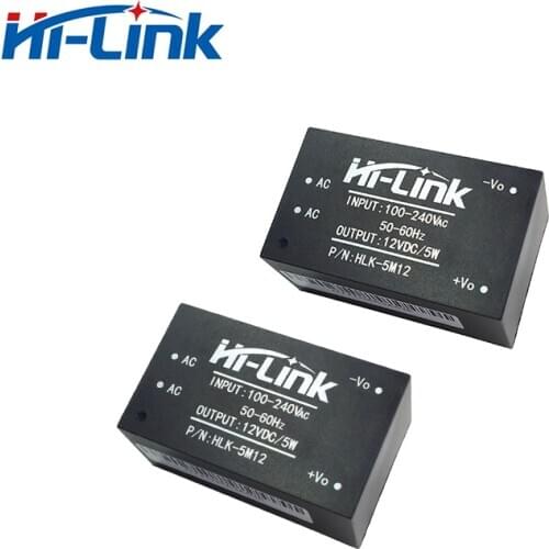 Free ship 2pcs Hi Link 5W 12V 420mA output AC-DC converter module for PCB Mounting