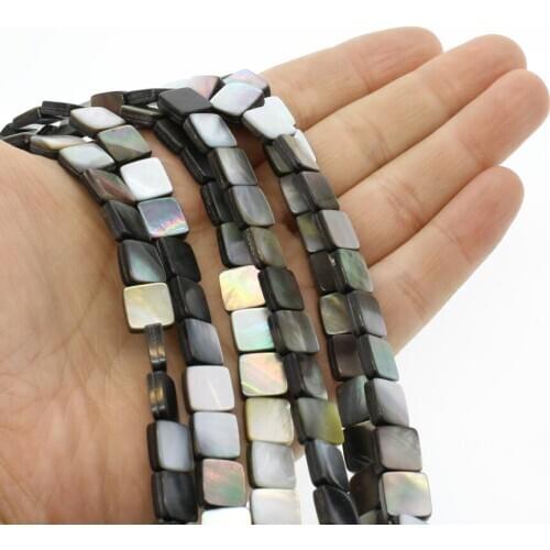 10x10mm Natural Shell Beads Strand Square Shape Beads For Jewelry Making Necklace Bracelet Earrings High Quality Wholesale