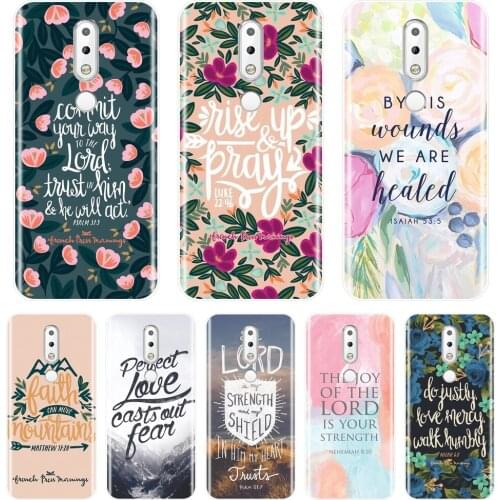 Bible Verse Quotes Flower Phone Case For Nokia 2.1 3.1 5.1 6.1 7.1 Plus Soft Silicone Back Cover For Nokia 2.1 3.1 5.1 6.1 7.1