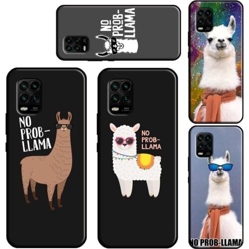 No Prob-llama Lama Marble Pattern Case For Xiaomi Mi 11 Lite Ultra 9T 10T Pro Mi Note 10 Lite POCO F3 M3 X3 Pro TPU Cover
