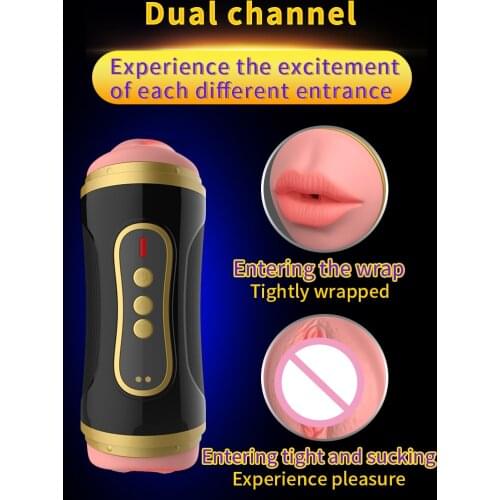 Double Head Male Masturbation Real Vagina Adult Deep Throat Pussy Mouth Anal Sex Toys For Adult Men Sex Shop