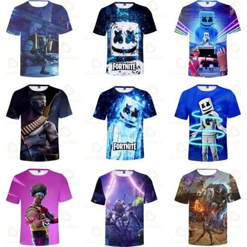 Fortnite Battle Victory Royale Long Sleeve Tops Clothes Hero Childrens Wear Kids T-shirt Game 3d Boys Girls Harajuku Tshirt