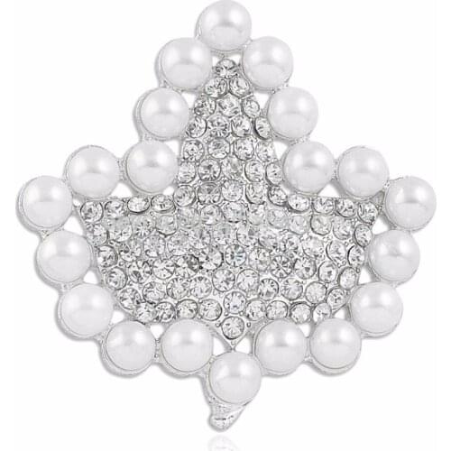 Topvesko Sorority Greek Brooch Big size pink and green Ivy Leaf Pin Brooch Jewelry