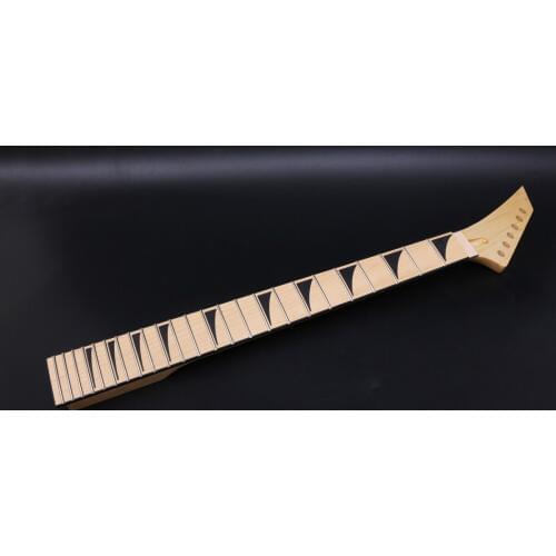 Yinfente Electric Guitar Neck 24 Fret 25.5 inch Unfinished Electric Guitar Accessories Replacement varnish neck Guitar parts