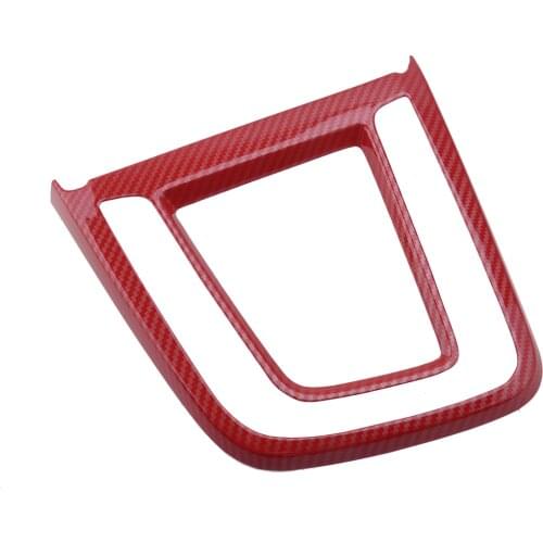Console Gear Shift Box Control Panel Cover Trim Decor Car Red Carbon Fiber Style ABS Fit for Hyundai Elantra 2017 2018 2019 2020