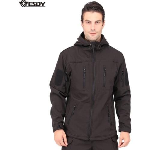 Soft Shell Tactical Jacket Men Waterproof Windbreaker Fleece Coat Hunt Camouflage Military Jacket hiking mountaineering fishing