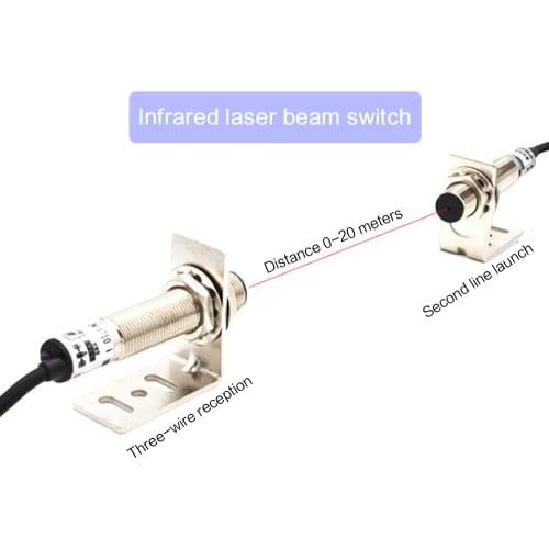 Laser beam photoelectric switch E3F-20L/20C1 infrared sensor npn switch 20 meters laser sensor