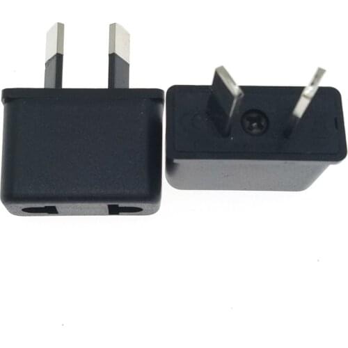 Lot 5 AU 2 Pin Max. 250V 6A Mini Adapter Change EU/US/Japan Plug With Semi Rubber Insulated Feet Black Copper Socket