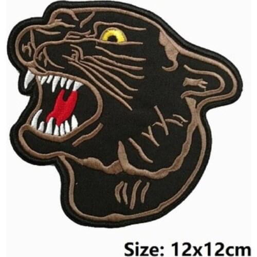 Black Leopard Fashion Iron On Patches Shirt Football Shorts Logo Embroidery Clothing Badge