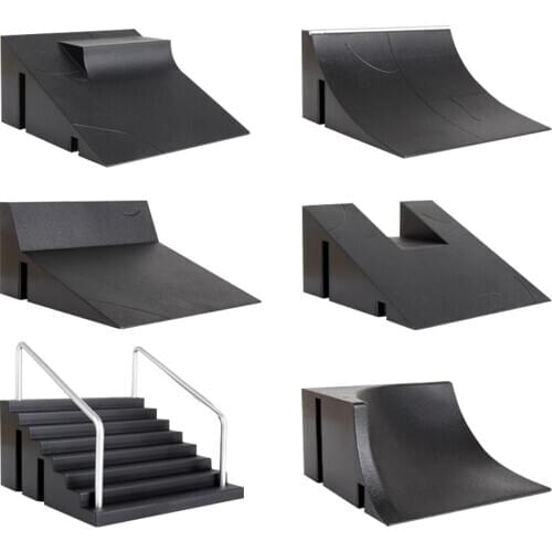 Skate Park Kit Ramp For Skate Deck Fingerboard Mini Finger Skateboard Ultimate Parks Funny Game Toys Kids Gift Send A Skateboard