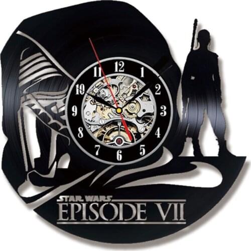 Science Fiction Movie Series Vinyl Record Wall Art Clock Samurai Adventure Legend Room Decor Watch Film Lover Exclusive Gift