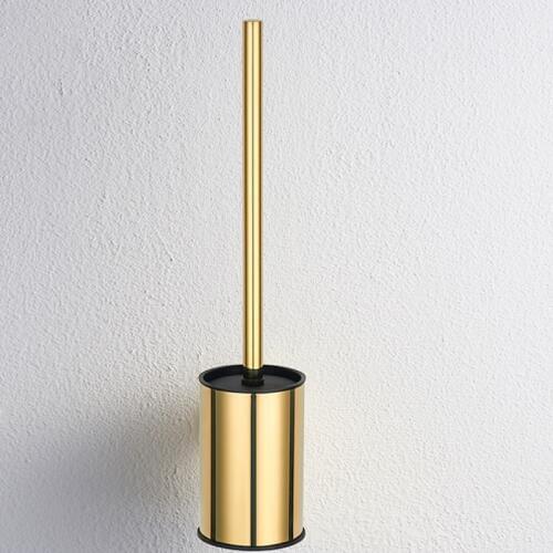 Polished Gold Bathroom Accessories Round Toilet Brush Holder Toilet Brush Creative Clean Brush Holder 304 Stainless Steel
