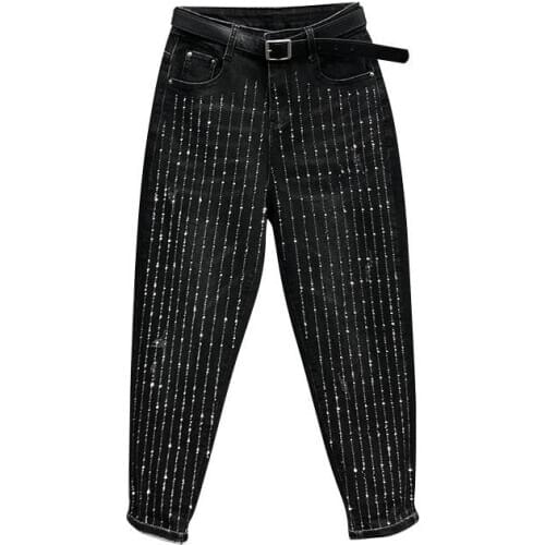 Py1019 2020 spring summer autumn new women fashion casual Denim Pants woman female OL high waist jeans black jeans