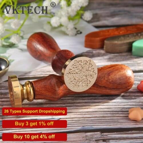 Retro Snowflake Wax Sealing Stamp Copper Brass Head Seal Wax Stamps for DIY Scrapbooking Envelope Decoration Cards Stamp