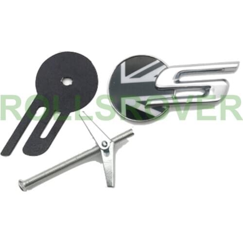 ROLLSROVER Black Union Flag Front Bumper Grille Badge for XJ XF XE F-Pace XK S Badge Car Styling