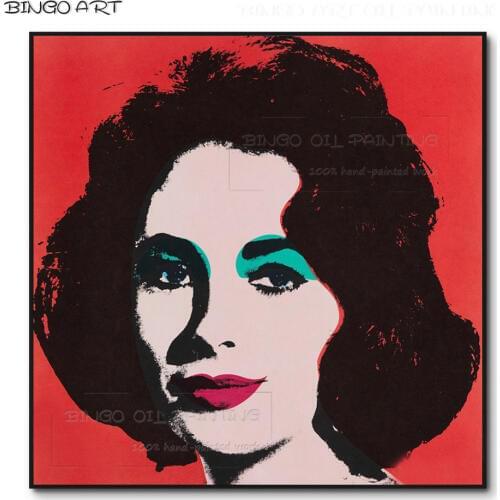 Hand-painted Beautiful Lady Elizabeth Figure Oil Painting on Canvas Handmade the Queen Elizabeth Portrait Painting for Wall Art