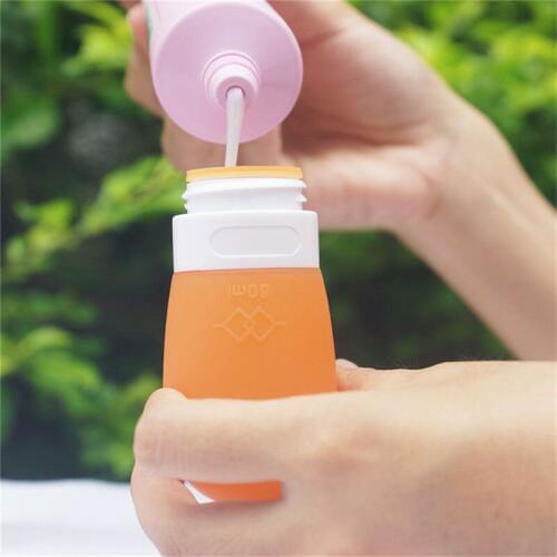 Silicone Points Bottling Travel Cosmetic Shampoo Bottles Shower Gel Extrusion Bathroom Liquid Foam Dispenser Bottles