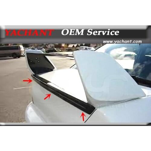 FRP Fiber Glass / Carbon Rear Trunk Spoiler Fit For 2001-2007 Lancer Evolution 7-9 EVO 7 8 9 Mines Style Trunk Spoiler Wing