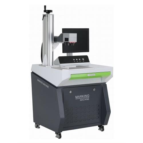 Faith 20w/30w/50w Static Fiber Laser Marking Machine With Rotary For Gold , Sliver , Brass, Aluminum,Stianless, Metal Engraving