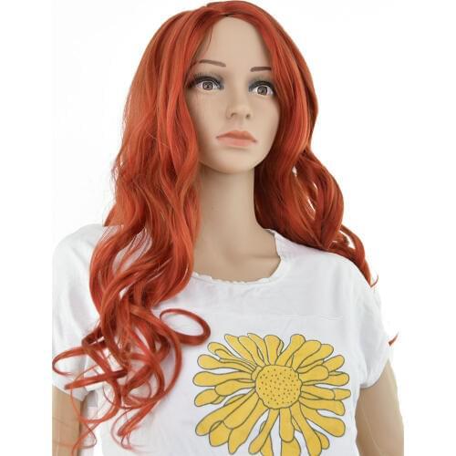 StrongBeauty Red Cosplay Wig Long Curly Hair Aquaman Mera Sea queen Wigs Synthetic