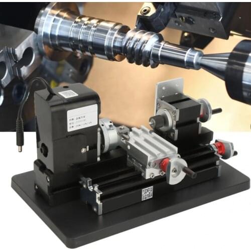 24W Mini Metal Lathe 20000RPM Motor for Soft Metal Plastic Acrylic US Plug 100-240V Mini Lathe Machine tour a metaux