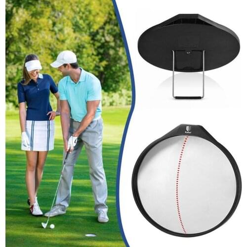 Convex Mirror Placed On The Ground As A Golf Training Aid For Swing Practice P0G1