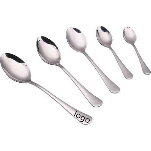 Pointed rice spoon coffee ice cream spoon western food stainless steel children small spoon small fork