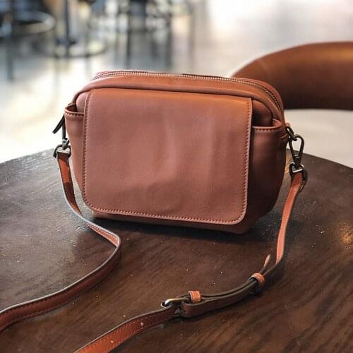 Cowhide Leather Brief Vogue Is Han Edition Contracted Temperament Women Bag Leisure Solid Color Lady Shoulder Bags