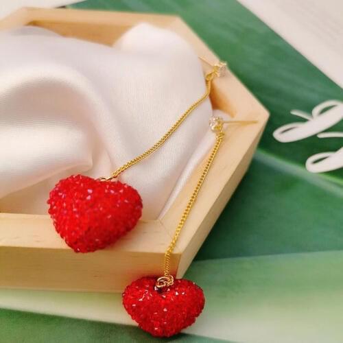 Be 8 Hot Selling Red Love Heart Shape Simple Earrings for Women Girl Party Accessories Summer Korea Jewelry Bijoux Femme E891