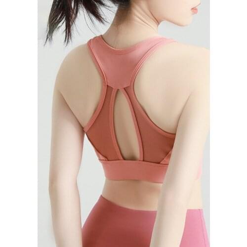 Women Backless Sports Bra Push Up Crop Top Female Fitness Bra Mesh Breathable Top Sexy Running Yoga Bra Athletic Sportswear