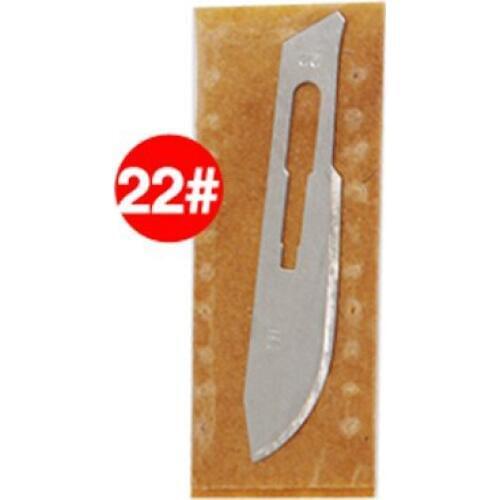 100pcs Blade 22# Surgery Scalpel Blades Opening Repair Tools Knife for Disposable Sterile/Mobile Phone/Beauty/DIY