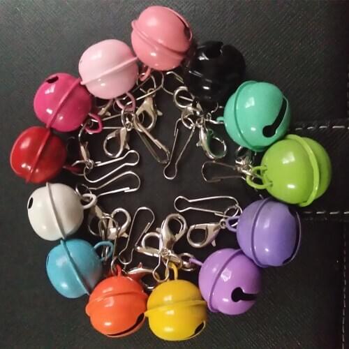 2 pcs/ lot Jelly Color Bells Key Chain Silver Mini Key Ring Cute Lobster Clasp Pendant Bag Charming Cat Holder Personality Gifts